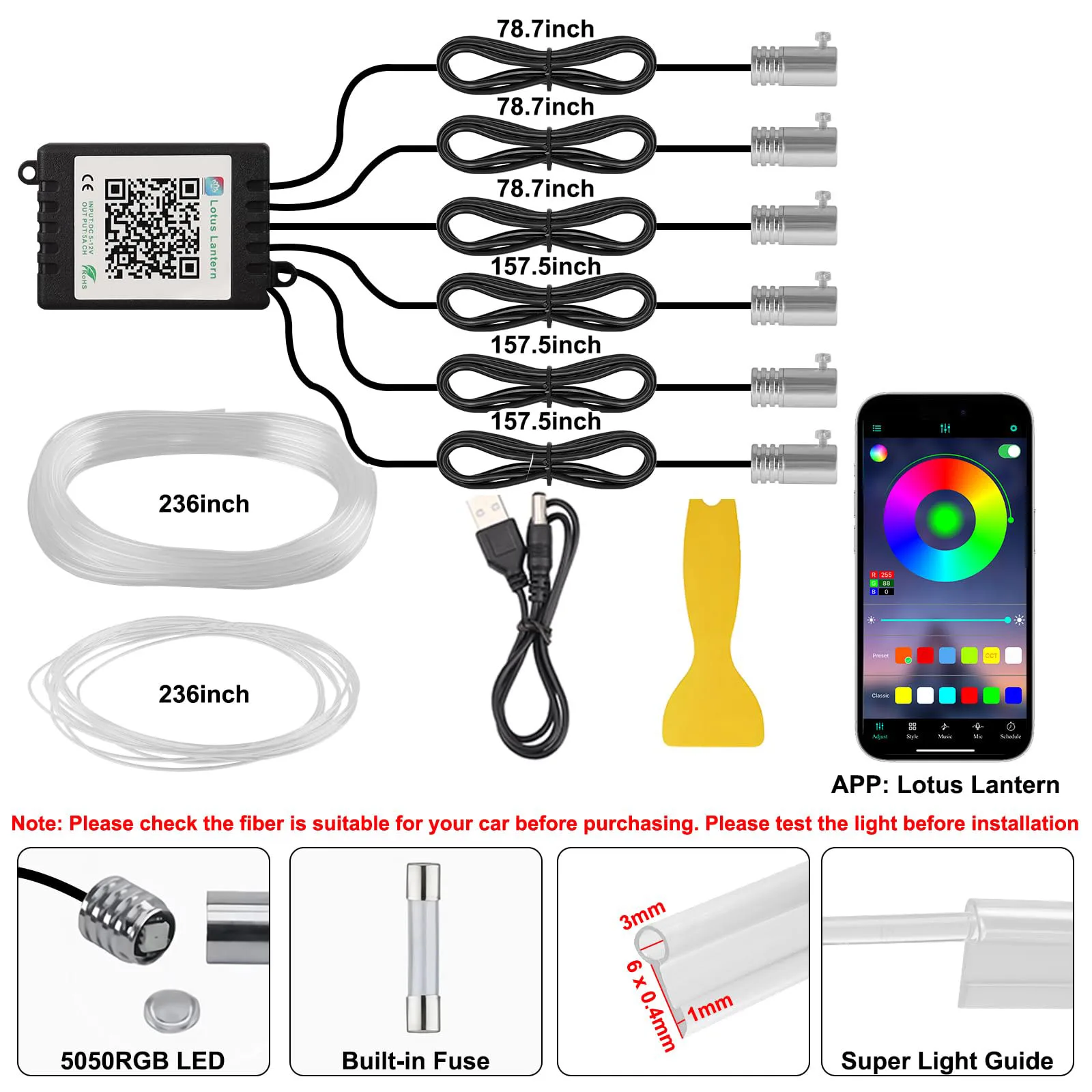 Rgb Hub Sync - RGB LED Car Ambient Light Kit