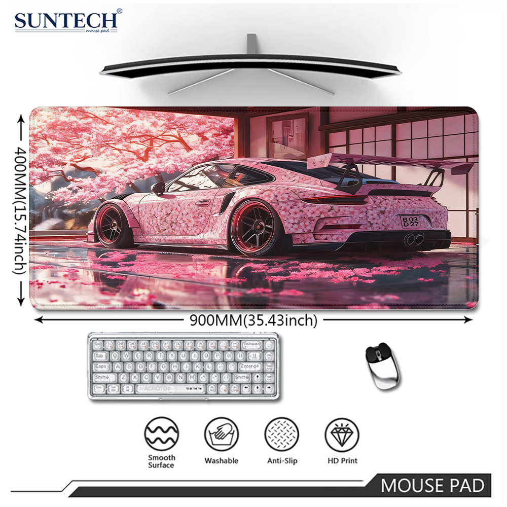 Gaming Accessories Pink - 1pc Pink Mouse pad HD large