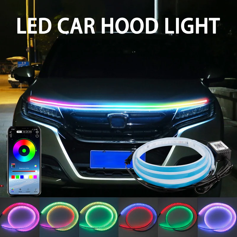 Rgb Hub Sync - 120/150/180cm Car Hood Decorative Light APP