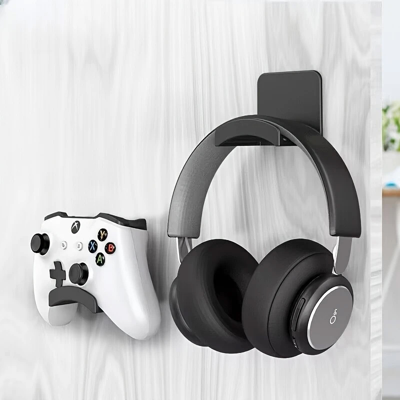 4Pcs Black Adhesive Headphone  - Gaming Accessories For Gaming Desk 评论和价格