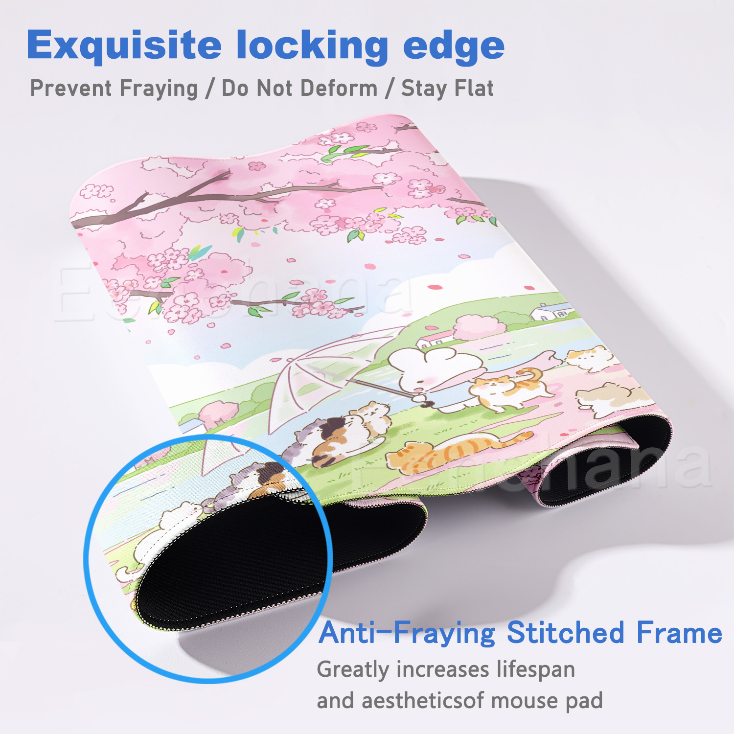 Spring Cute Rabbit Mouse Pad L - Gaming Accessories Pink 评论和价格