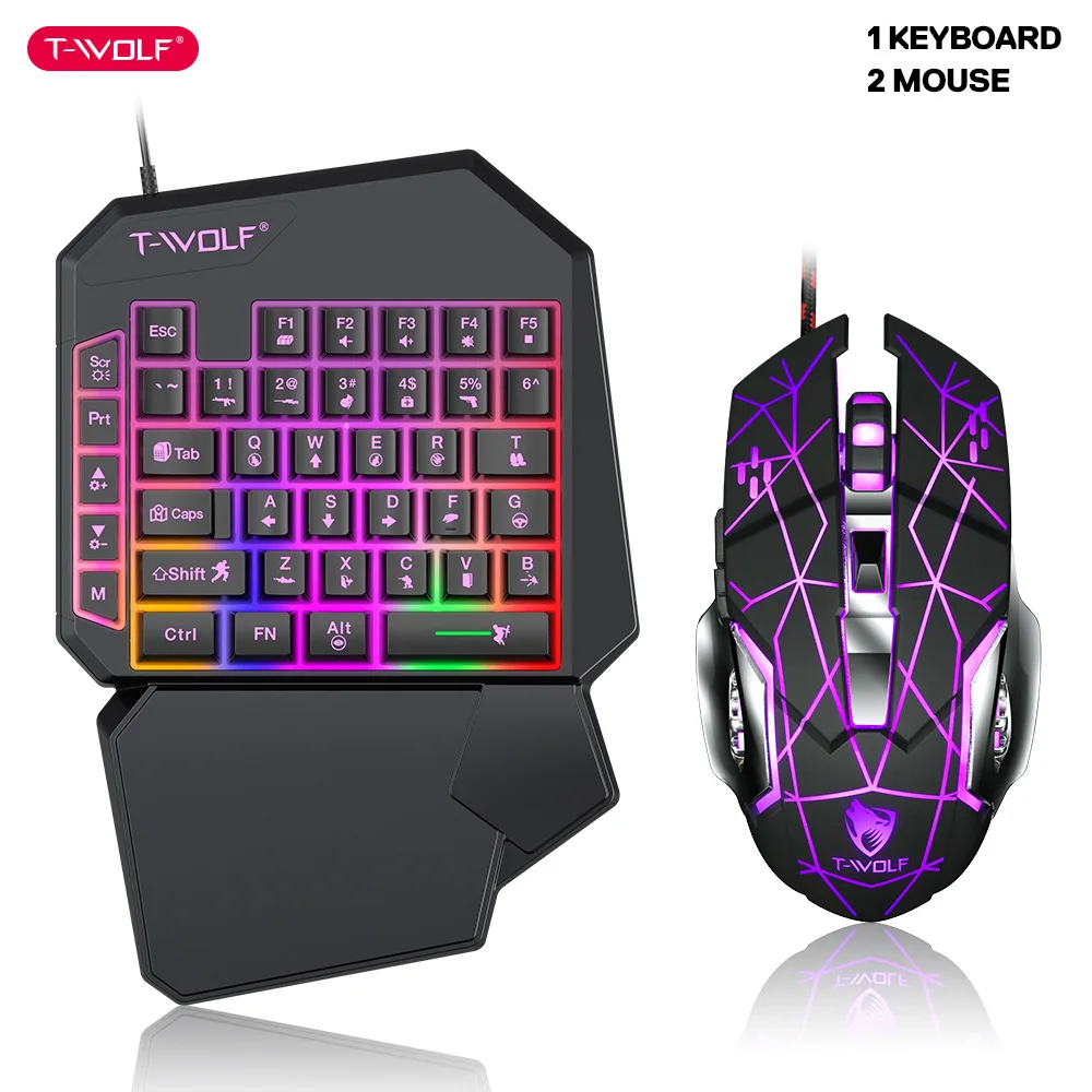 T-WOLF TF900 One Handed Keyboa - Gaming Hand Accessories 评论和价格