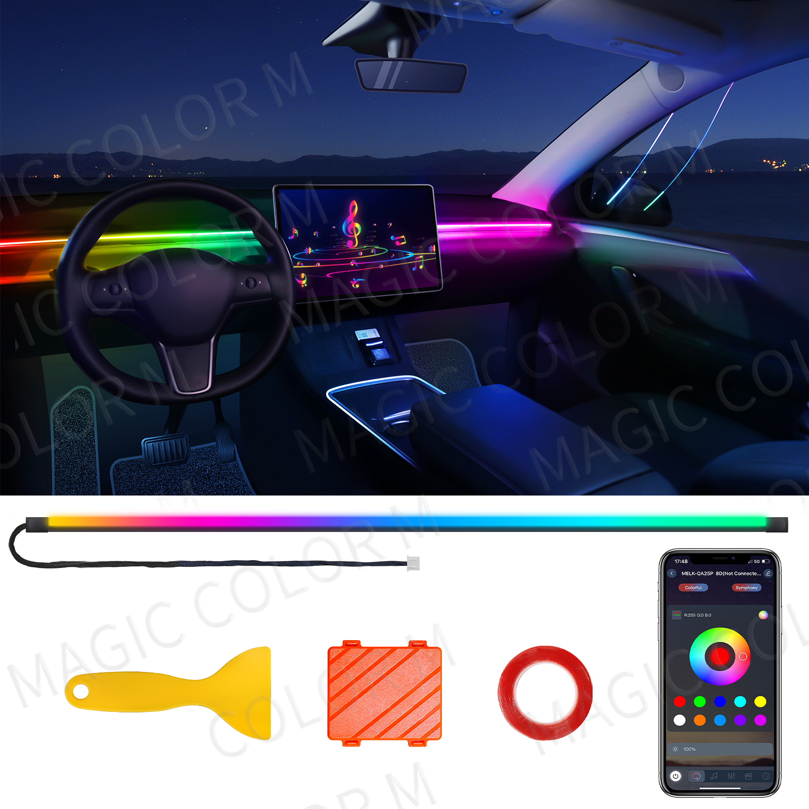 78inch 200cm 150cm LED Car Amb - Rgb Hub Sync 评论和价格