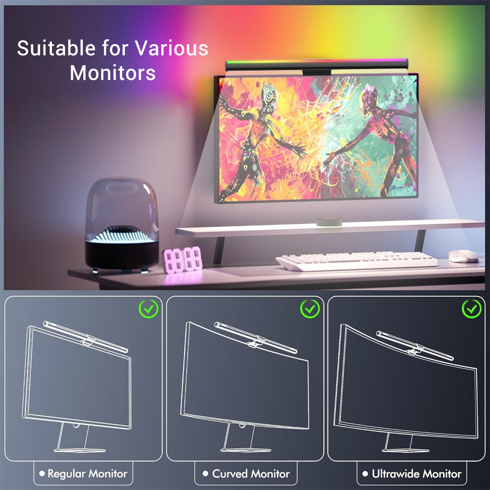 Screen Hanging Lamp Monitor Li - Gaming Accessories For Gaming Desk 评论和价格