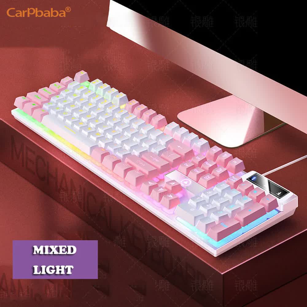 Carpbaba K500 104 Key USB Wire - Gaming Hand Accessories 评论和价格