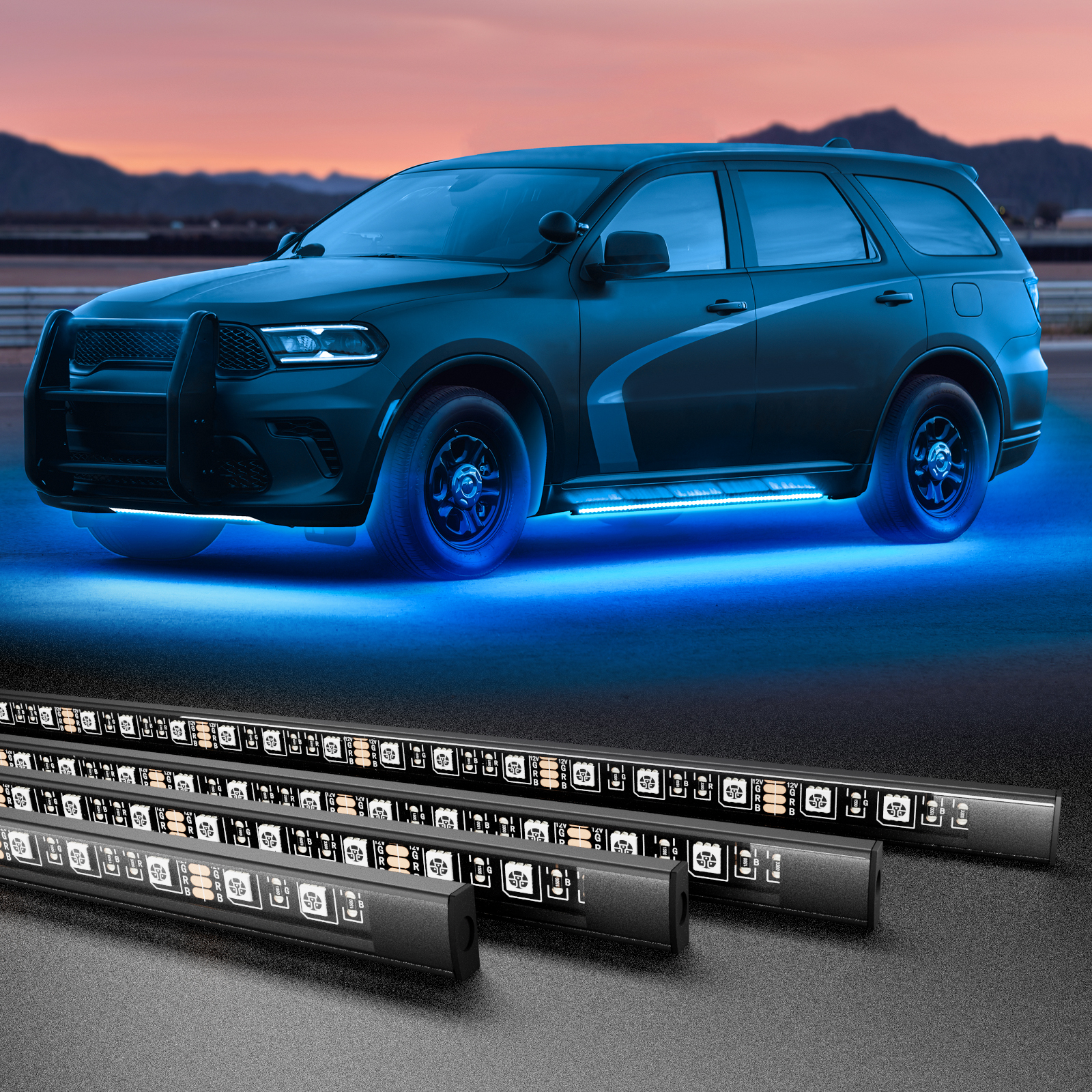RGB Car Underglow Strip Lights - Rgb Hub Sync 评论和价格