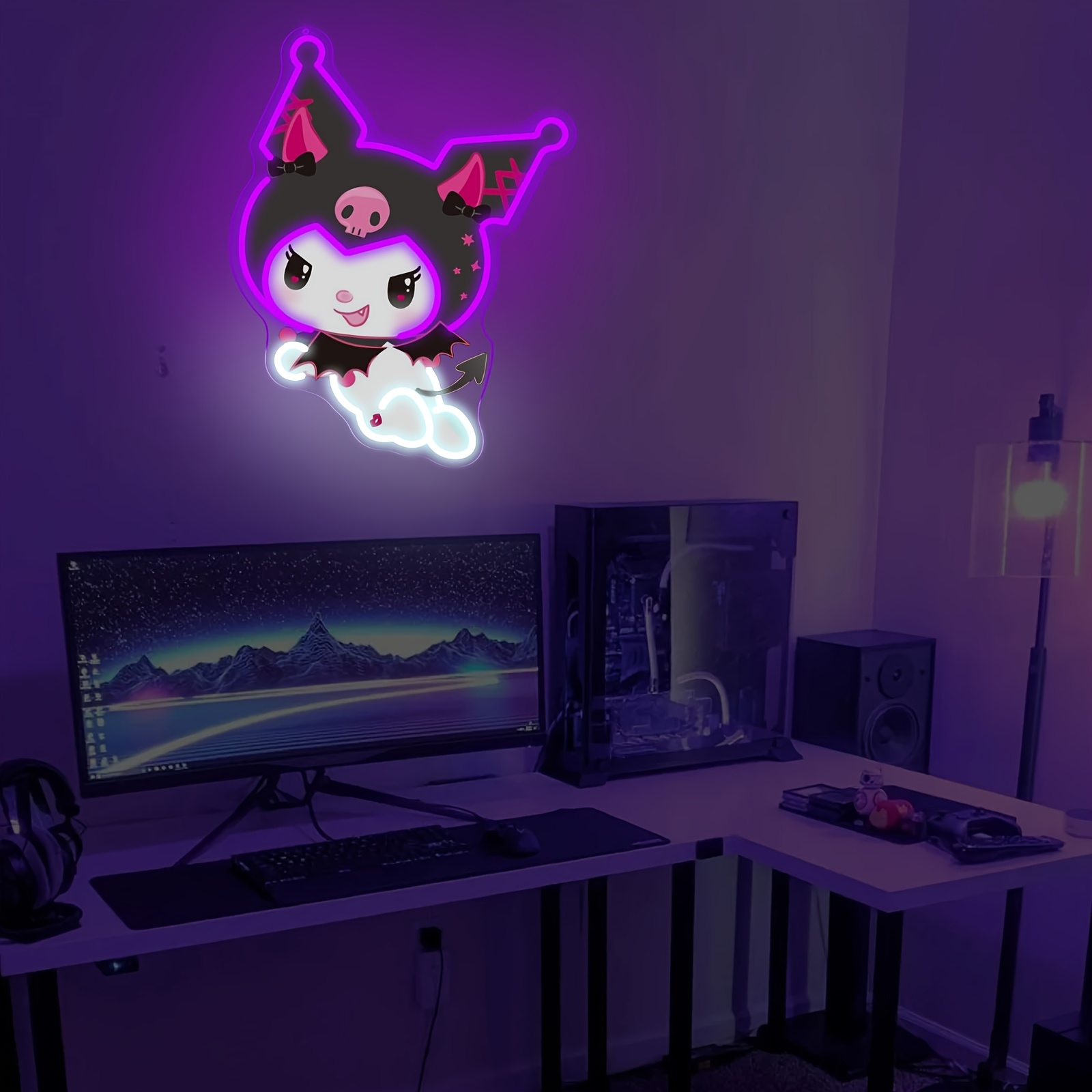 Kuromi LED Neon Sign Purple Gl - Gaming Accessories Led 评论和价格