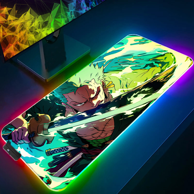 ONE PIECE Zoro Mouse Pad RGB G - Gaming Accessories Led 评论和价格