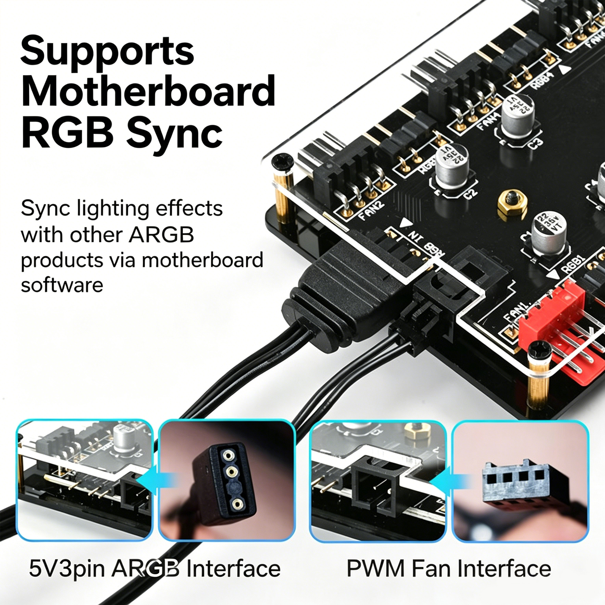 2-in-1 8-Port ARGB & PWM Fan H - Rgb Hub Sync 评论和价格