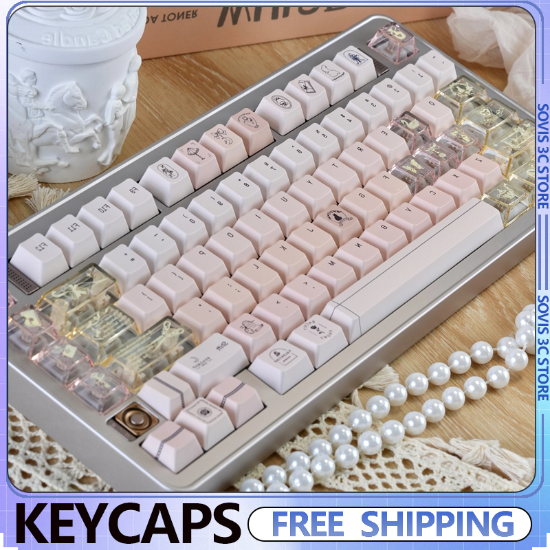 Champagne Pink Keycap Set PC+P - Gaming Accessories Pink 评论和价格