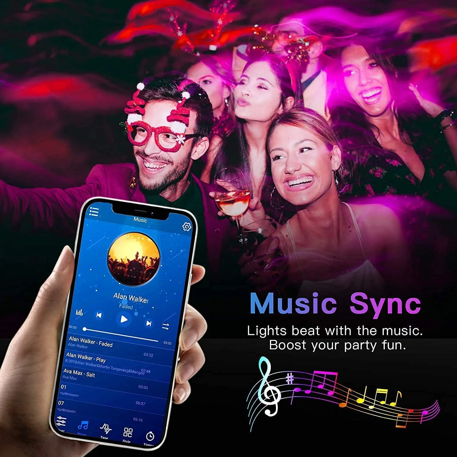 Bluetooth LED Lights Strip 505 - Rgb Hub Sync 评论和价格