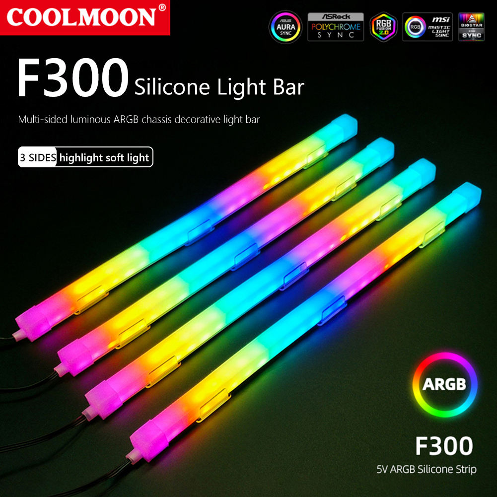 1/2PCS COOLMOON 30cm Aluminum  - Rgb Hub Sync 评论和价格