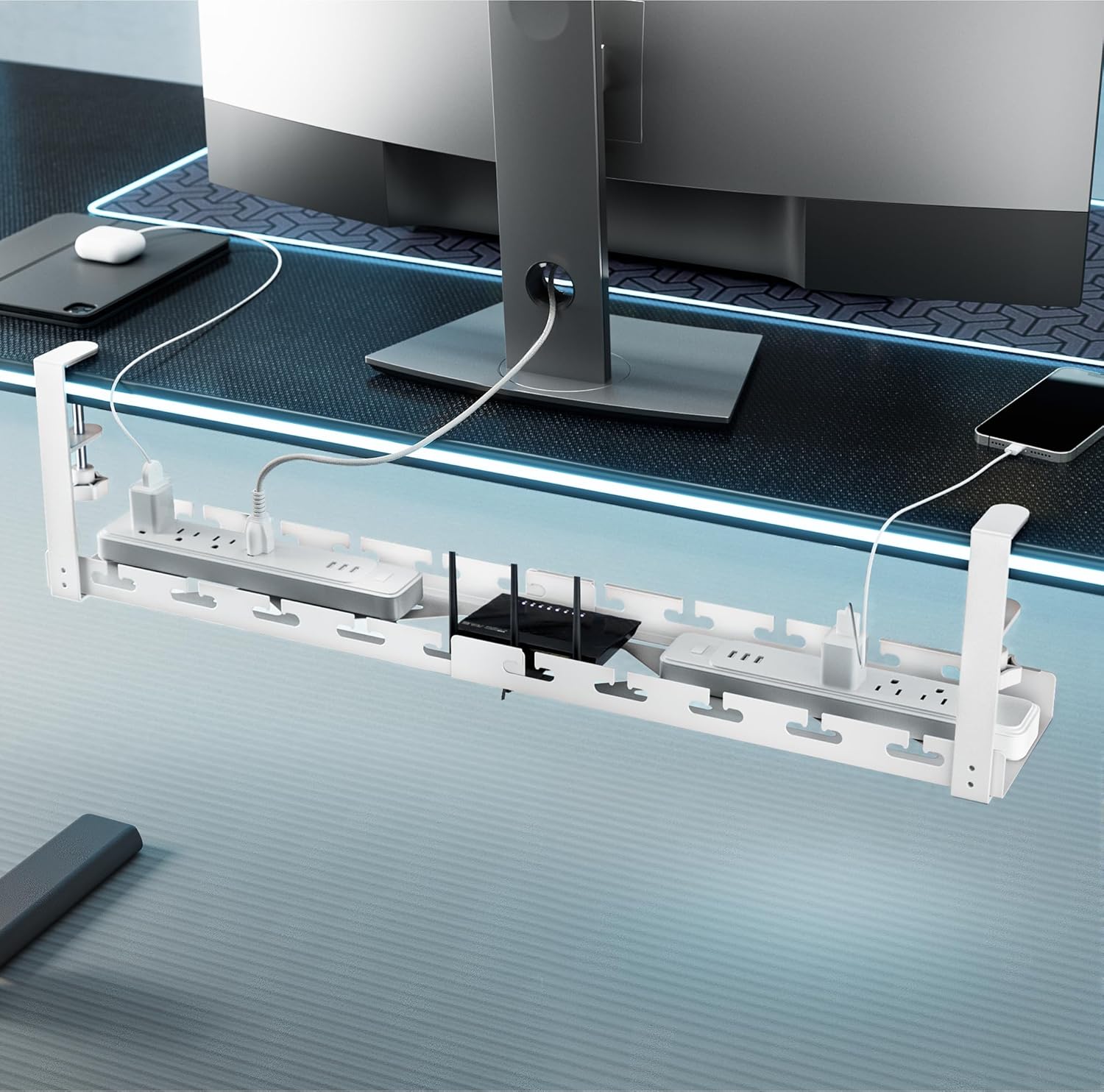 Extendable Under Desk Cable Ma - Gaming Accessories For Gaming Desk 评论和价格