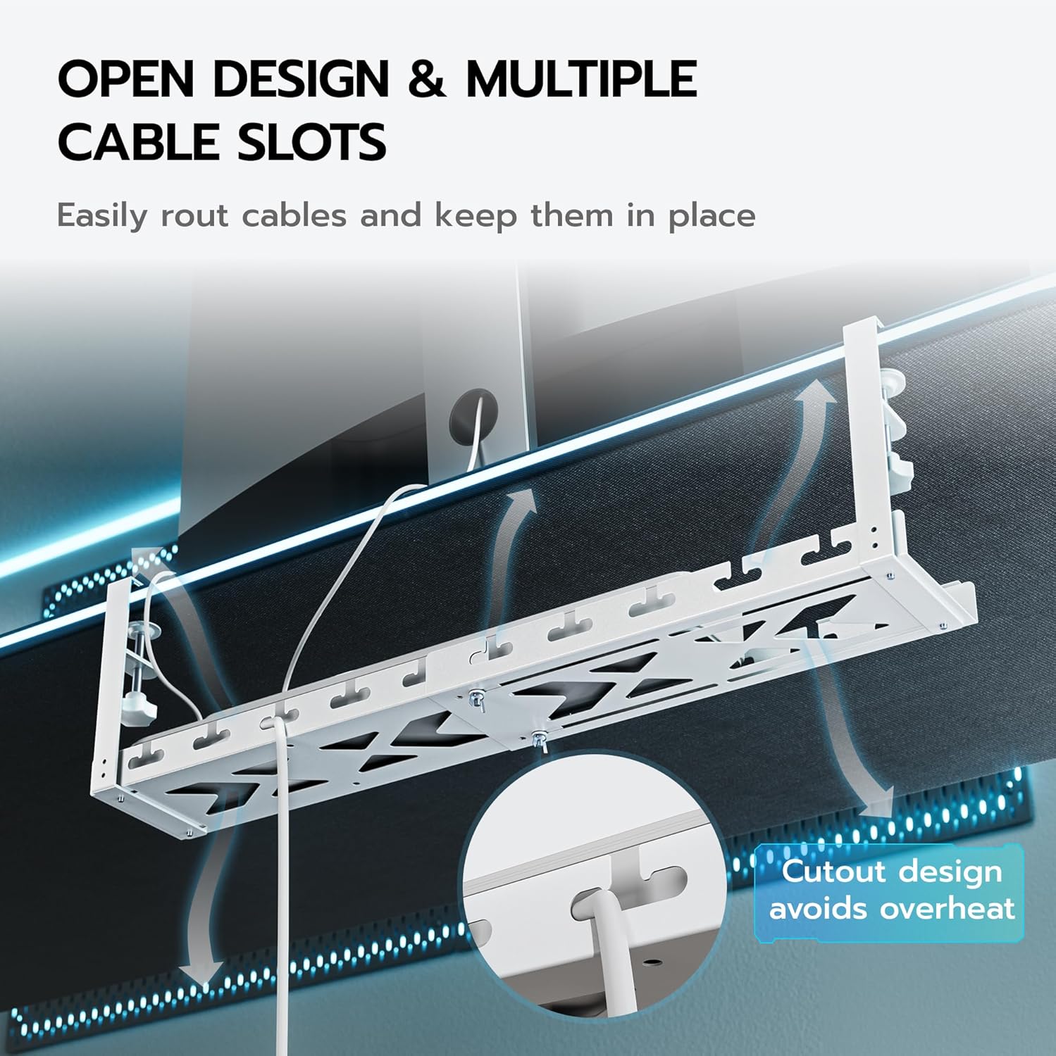 Extendable Under Desk Cable Ma - Gaming Accessories For Gaming Desk 评论和价格