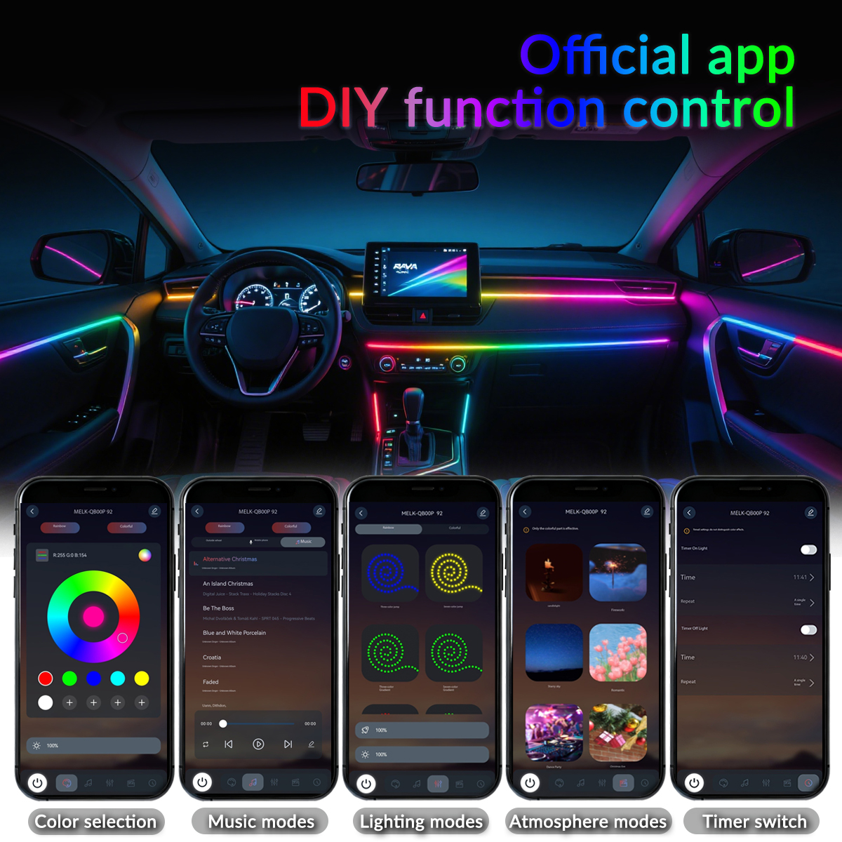 Symphony Car Ambient Lights Ki - Rgb Hub Sync 评论和价格