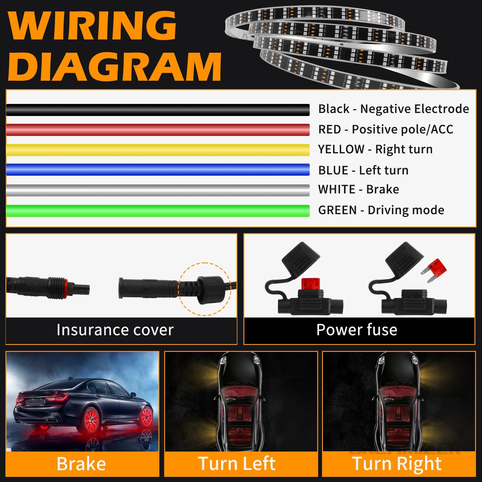 4Pcs Colorful Car Hub Lamp RGB - Rgb Hub Sync 评论和价格
