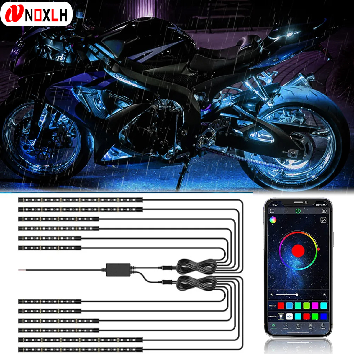 LED Motorcycle Decorative Ambi - Rgb Hub Sync 评论和价格